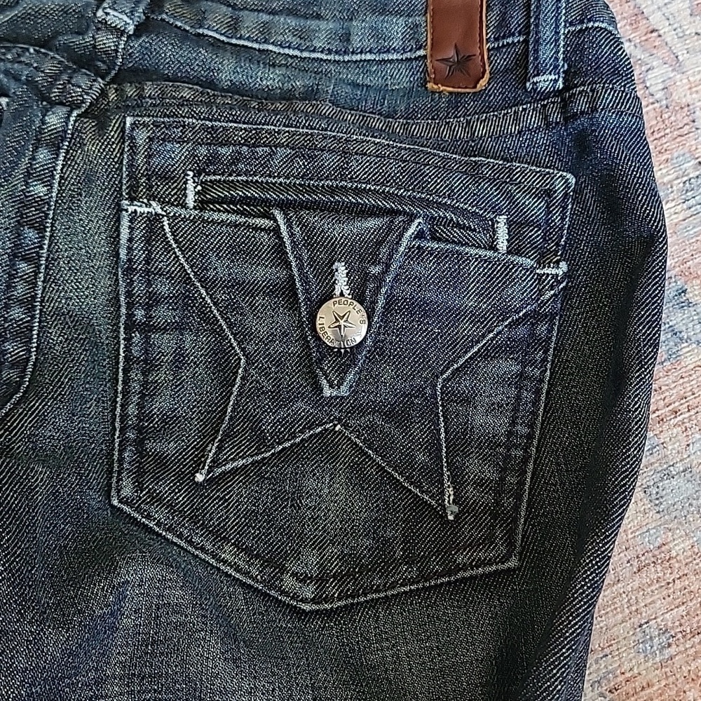 People's Liberation Tanya Low Rise Boot Cut Jeans Made In USA - Picture 5 of 9